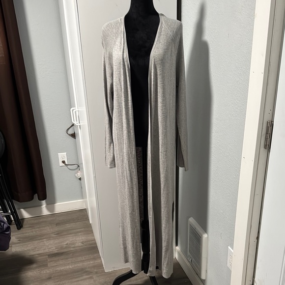 360 Sweater Sweaters - 360 Sweater Light Gray Long Cardigan